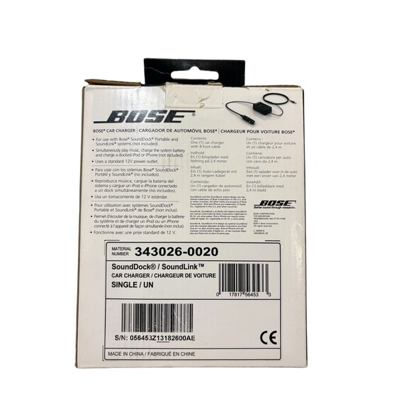 Genuine BOSE SoundDock SoundLink Portable Car Power Charger Cord Model 99DC-042 - Picture 4 of 11